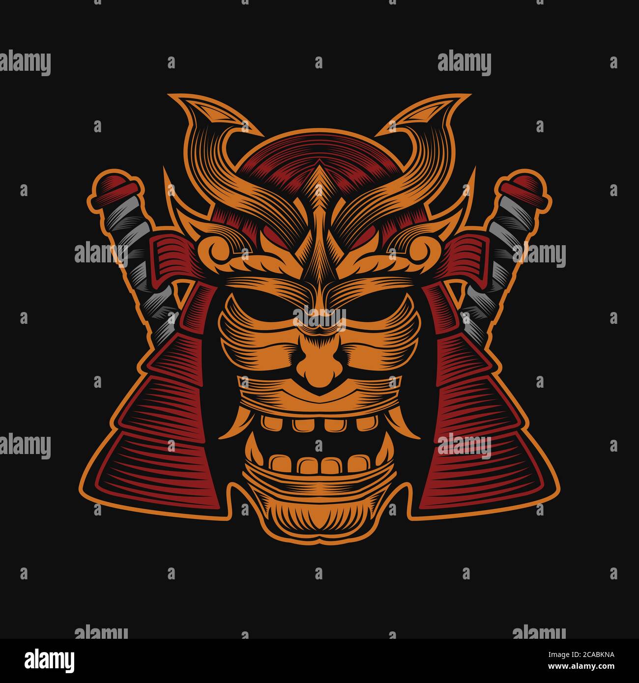 samurai head vector design illustration for your company or brand Stock  Vector Image & Art - Alamy