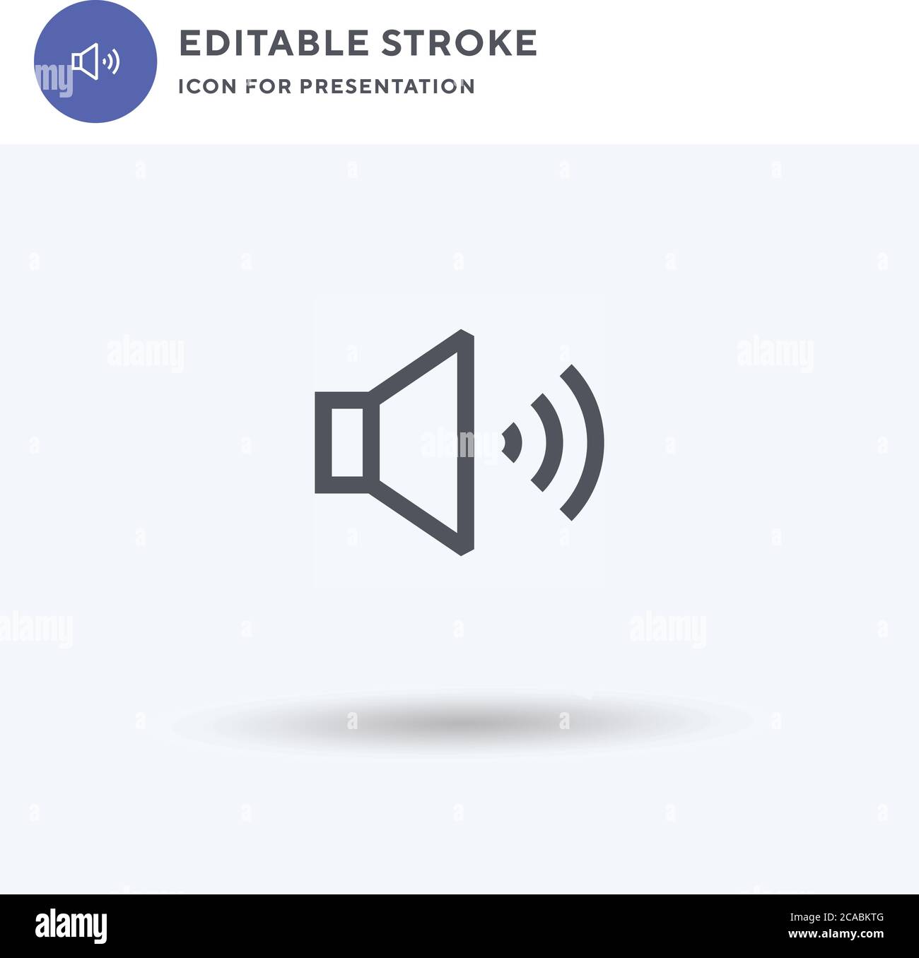 Volume icon vector, filled flat sign, solid pictogram isolated on white ...