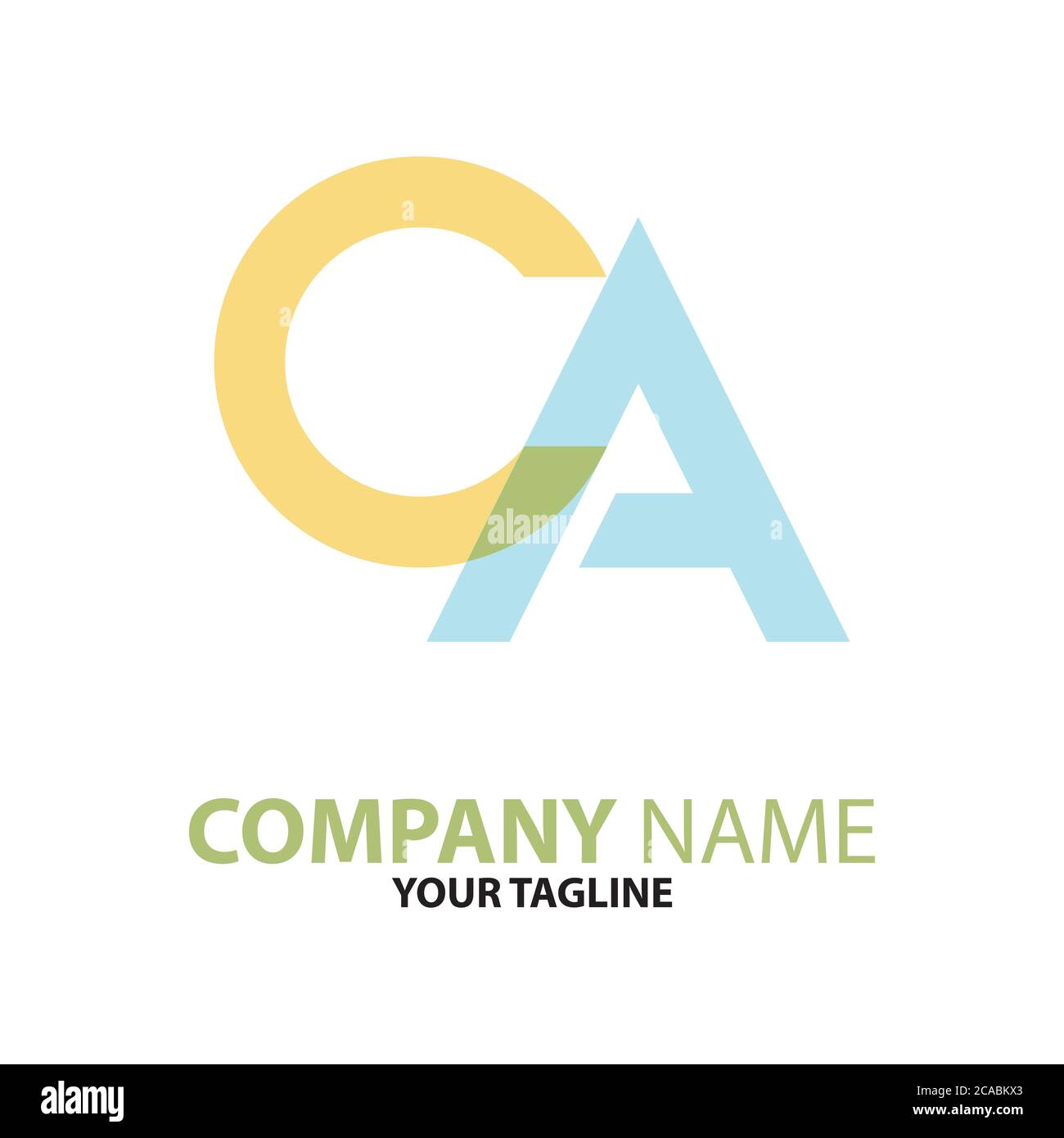 AC CA initial logo concept can be used for companies and businesses Stock Vector