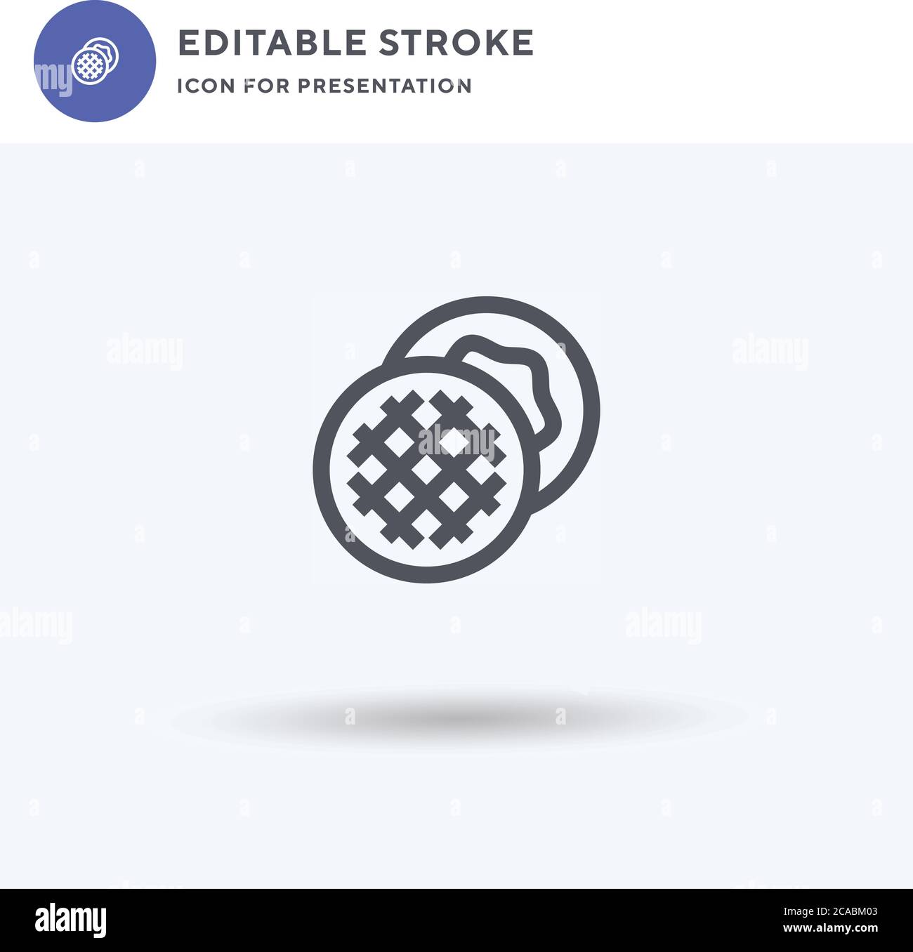 Oblea icon vector, filled flat sign, solid pictogram isolated on white ...