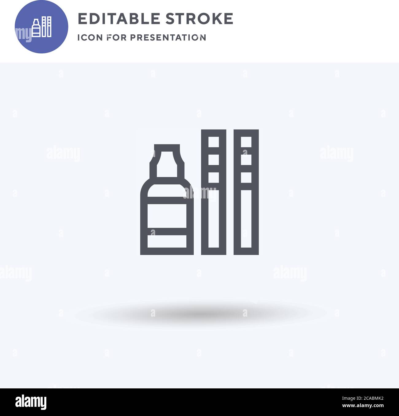 Test Tube icon vector, filled flat sign, solid pictogram isolated on ...