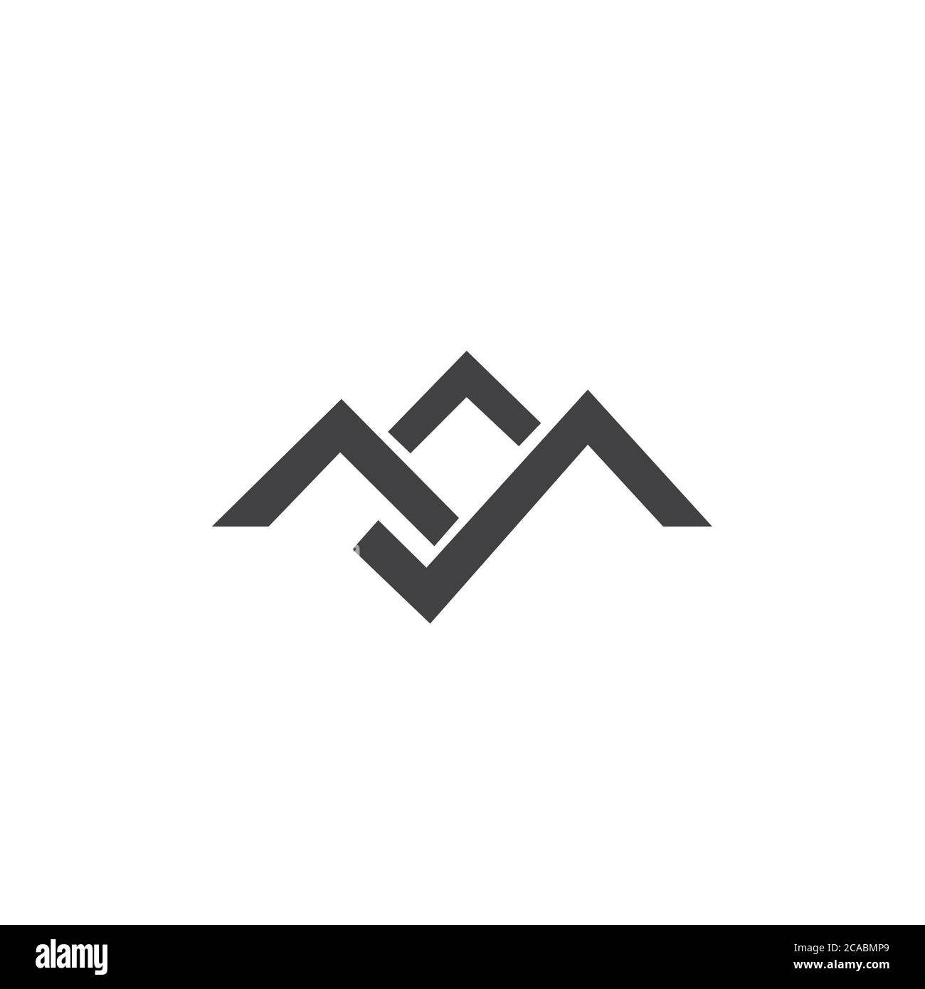 Three mountains for group or finance logo design Stock Vector