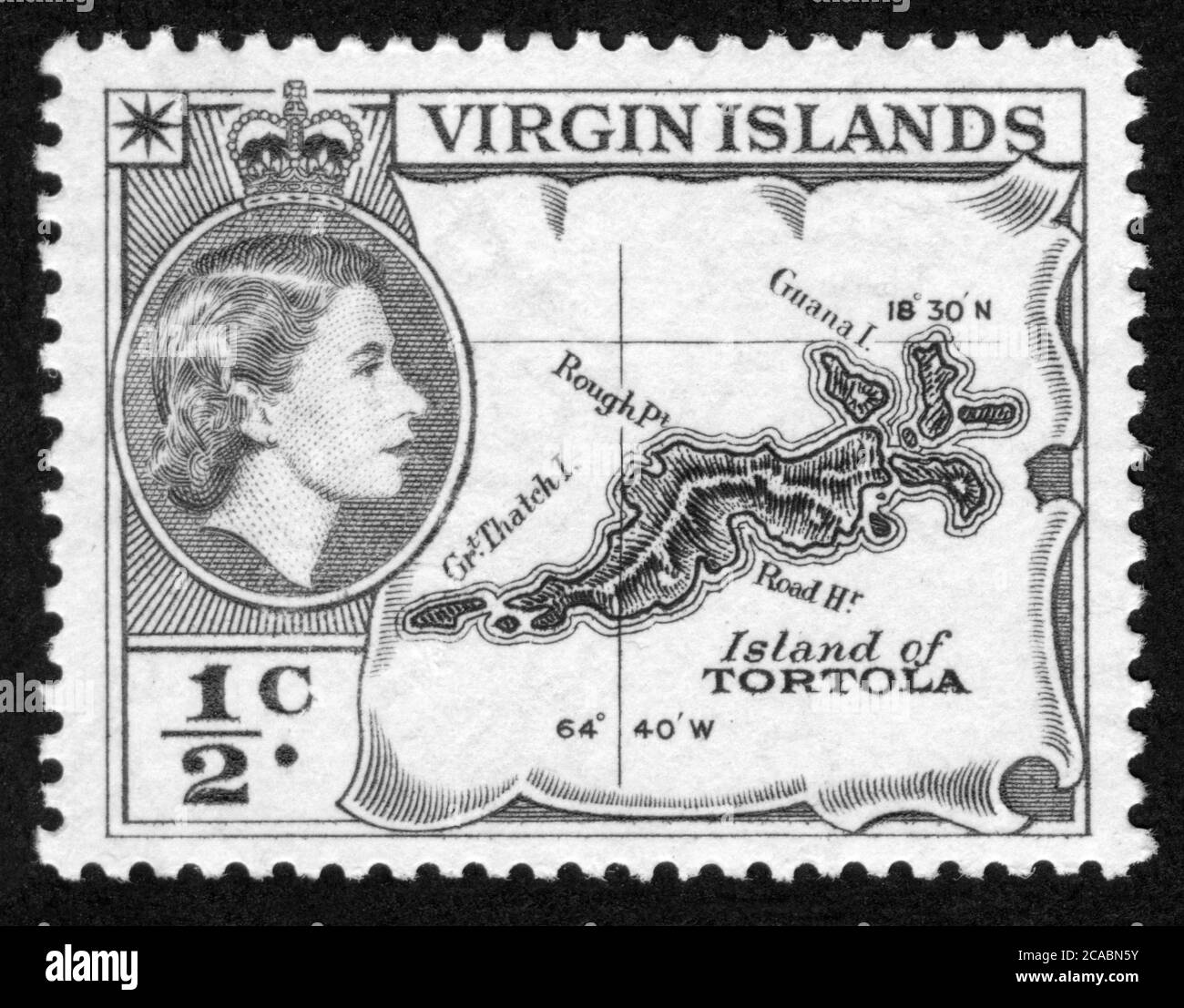 Stamp print in Virgin Islands, map Stock Photo Alamy