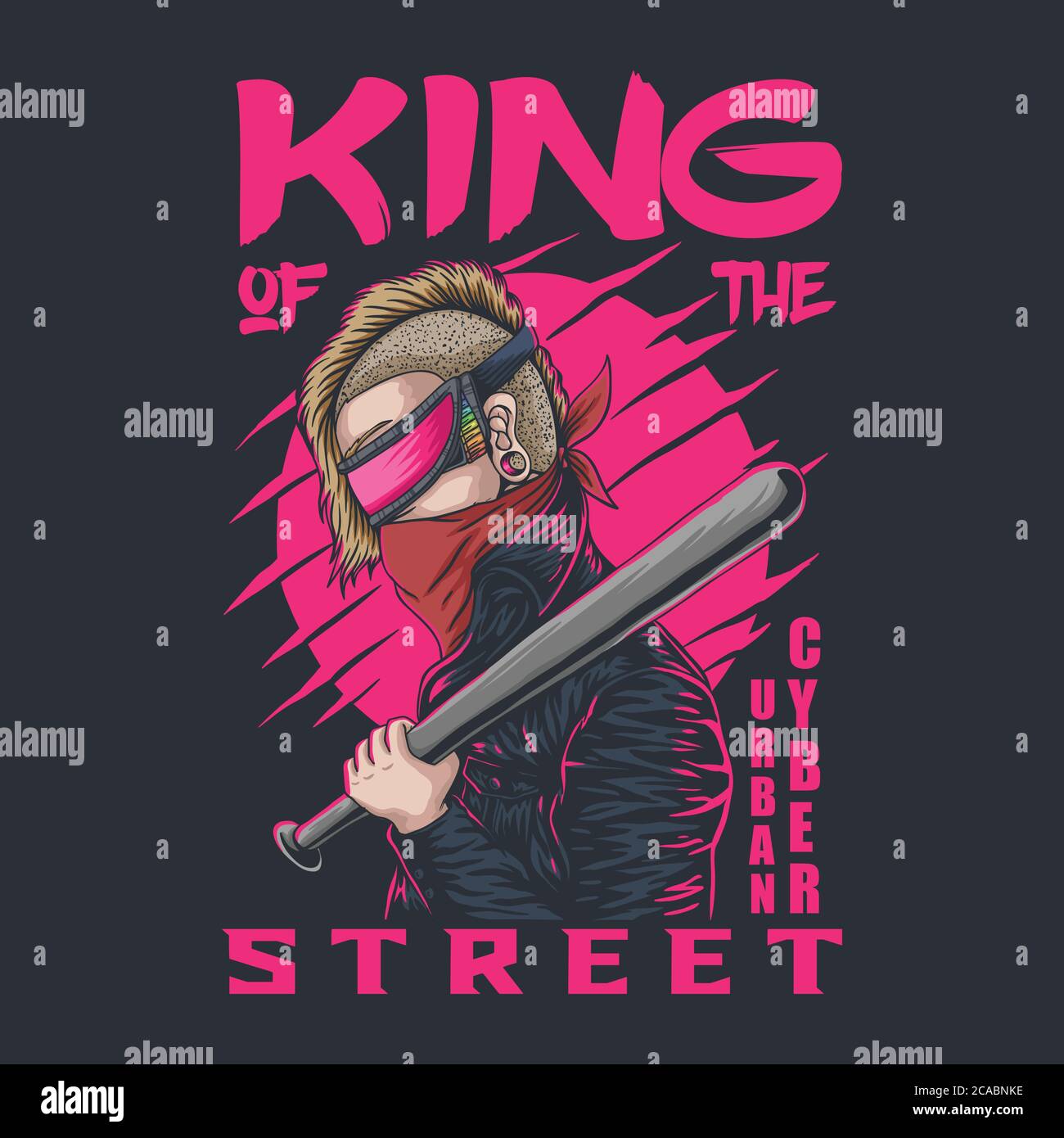 Cyber Urban king of the street vector illustration for your company or brand Stock Vector