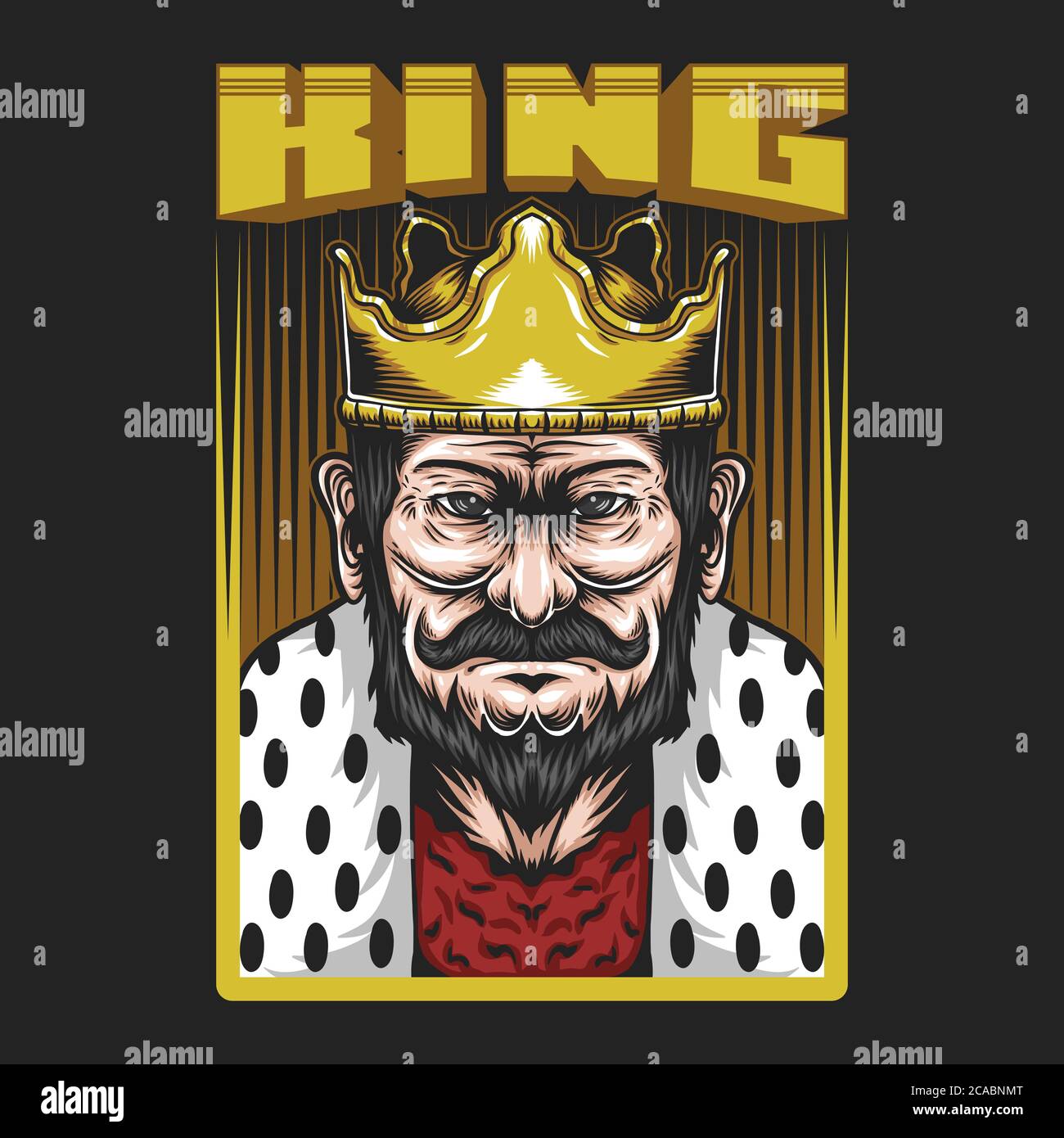 King Man Vector illustration for your company or brand Stock Vector