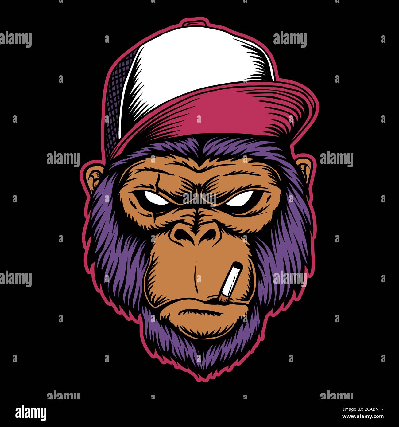 gorilla head vector illustration for your company or brand Stock Vector ...