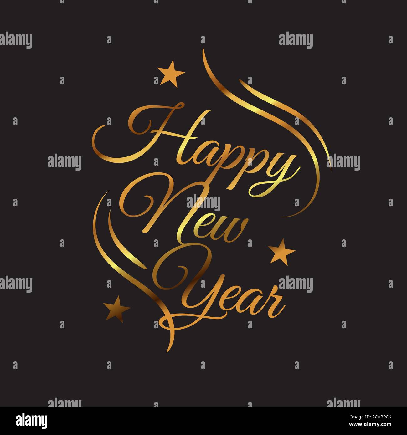 gold colored Happy new year 2020 Illustration background Concept Image ...