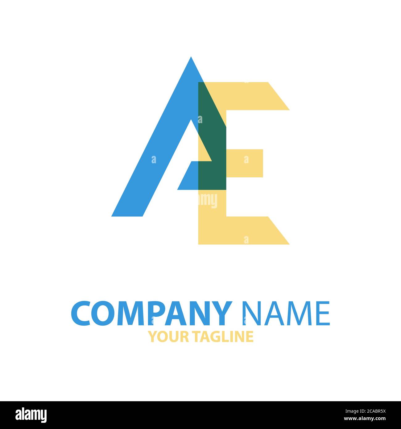 AE EA initial logo concept can be used for companies and businesses Stock Vector