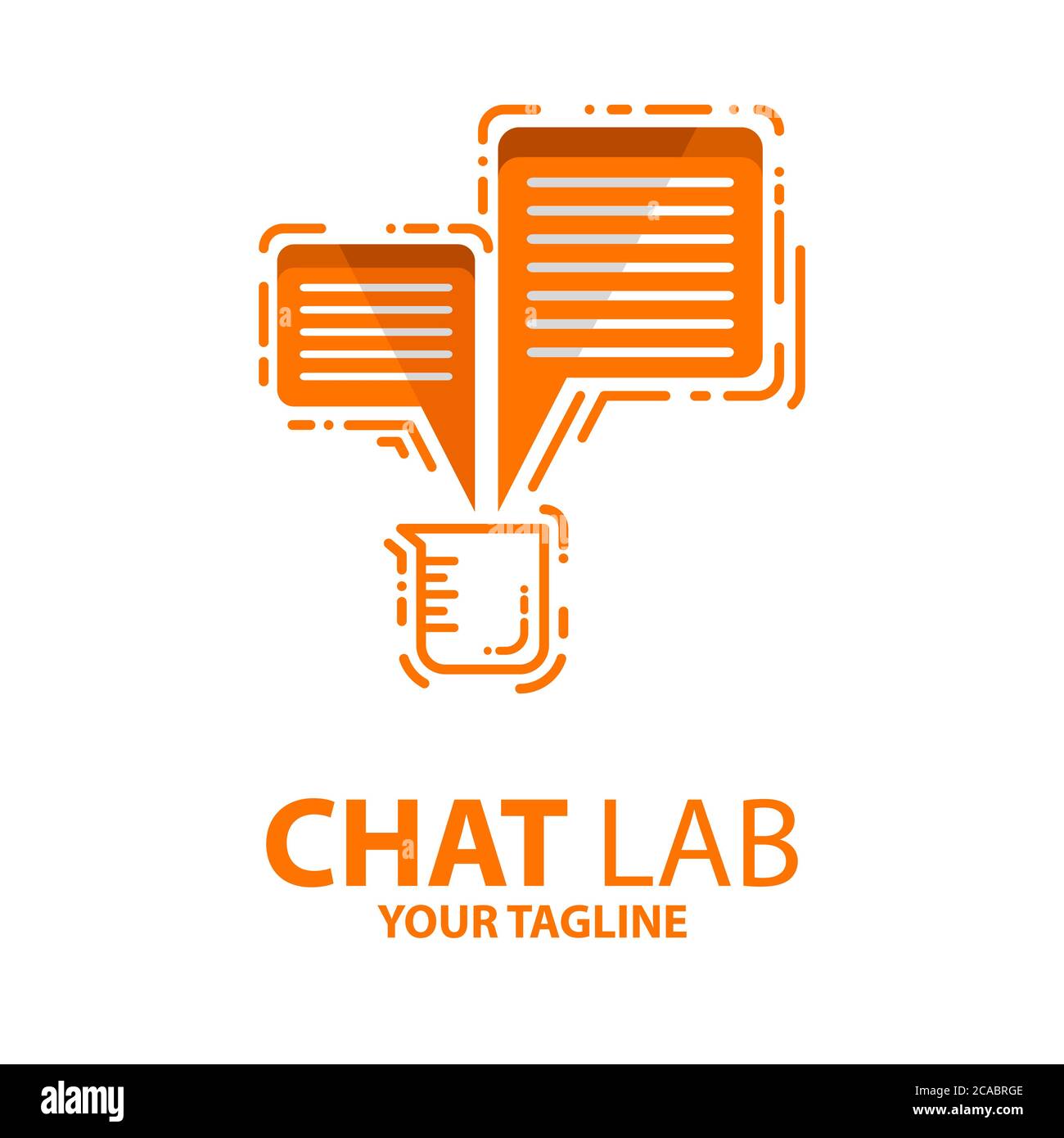 Chatting lab logo concept can be used for companies and businesses ...
