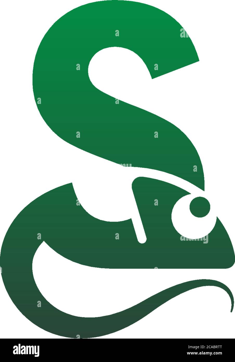 Chameleon font, letter design concept illustration Stock Vector