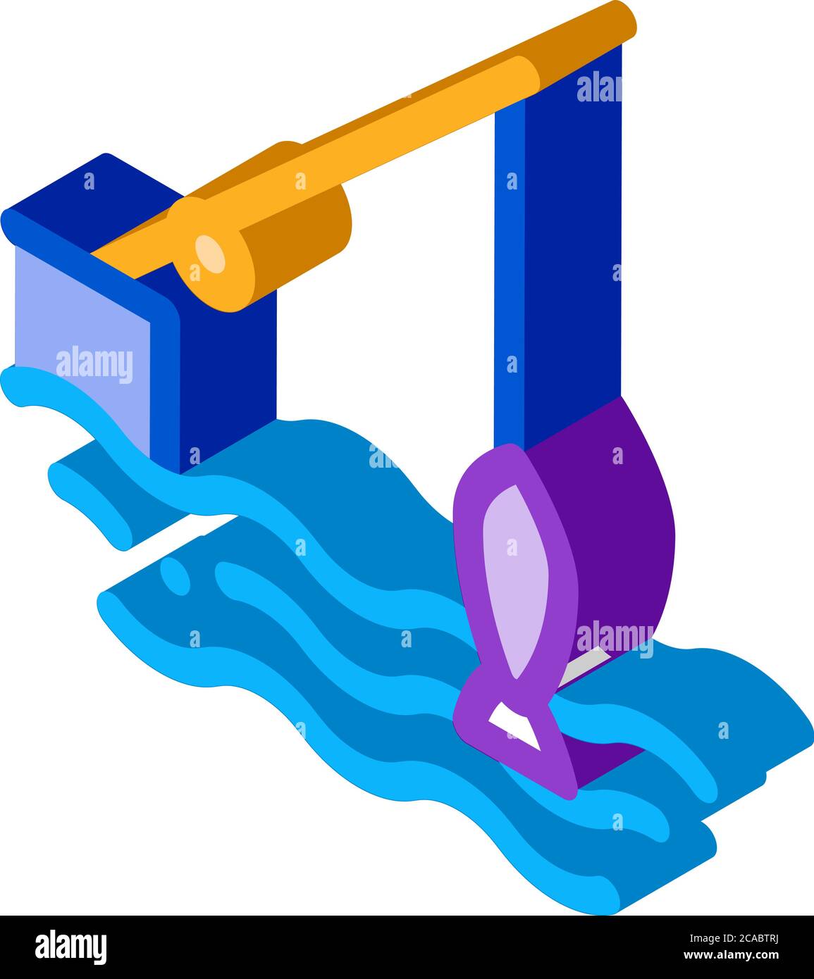 fishing rod isometric icon vector illustration Stock Vector Image & Art ...