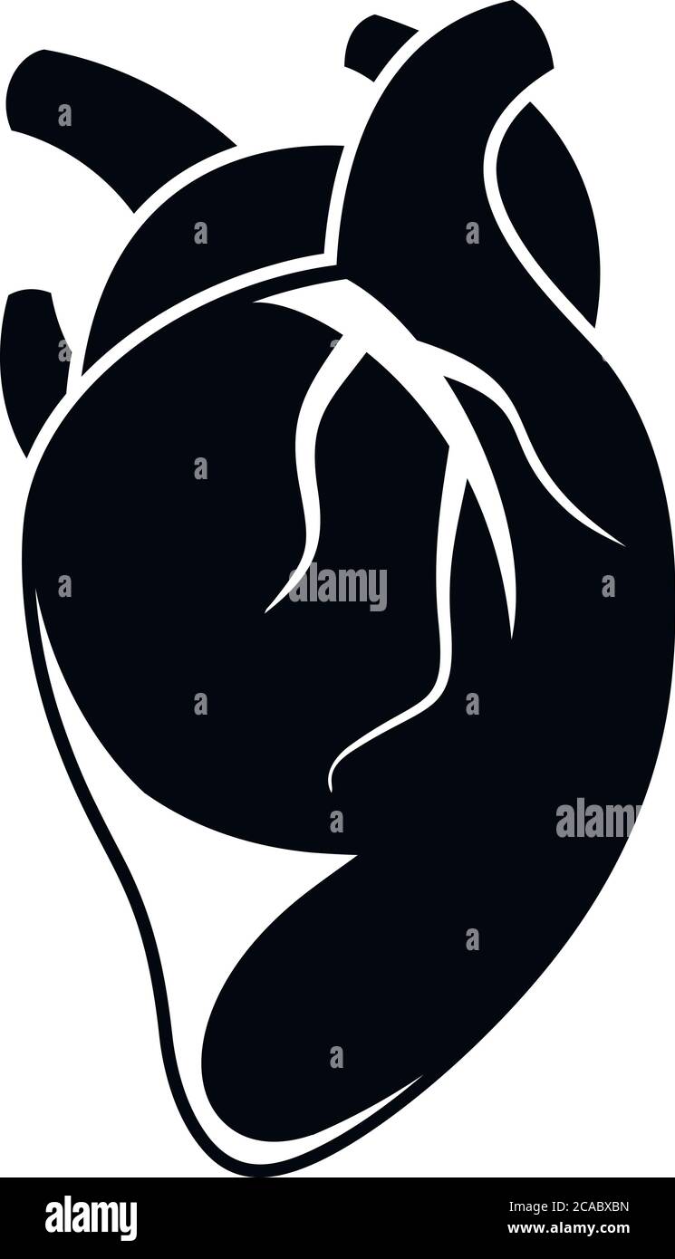 Anatomy human heart icon. Simple illustration of anatomy human heart vector icon for web design isolated on white background Stock Vector