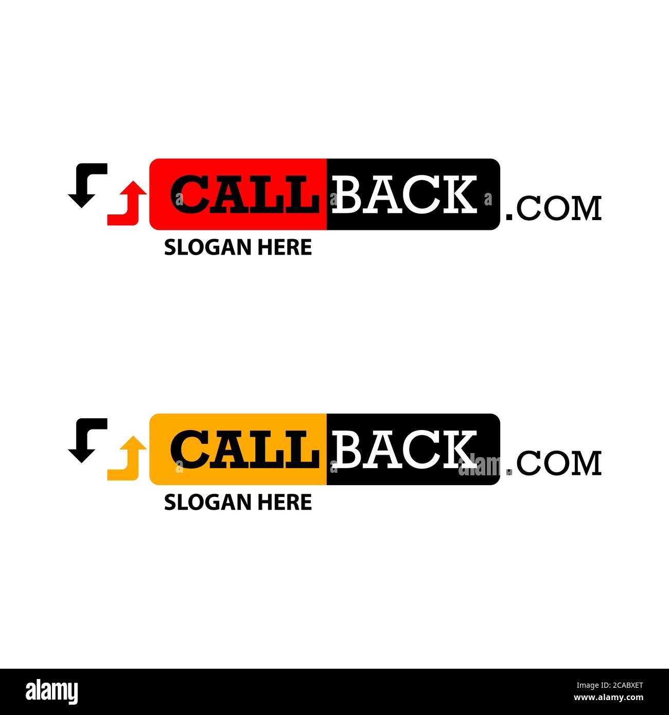 Callback Logotype Design can be used for companies and businesses Stock ...