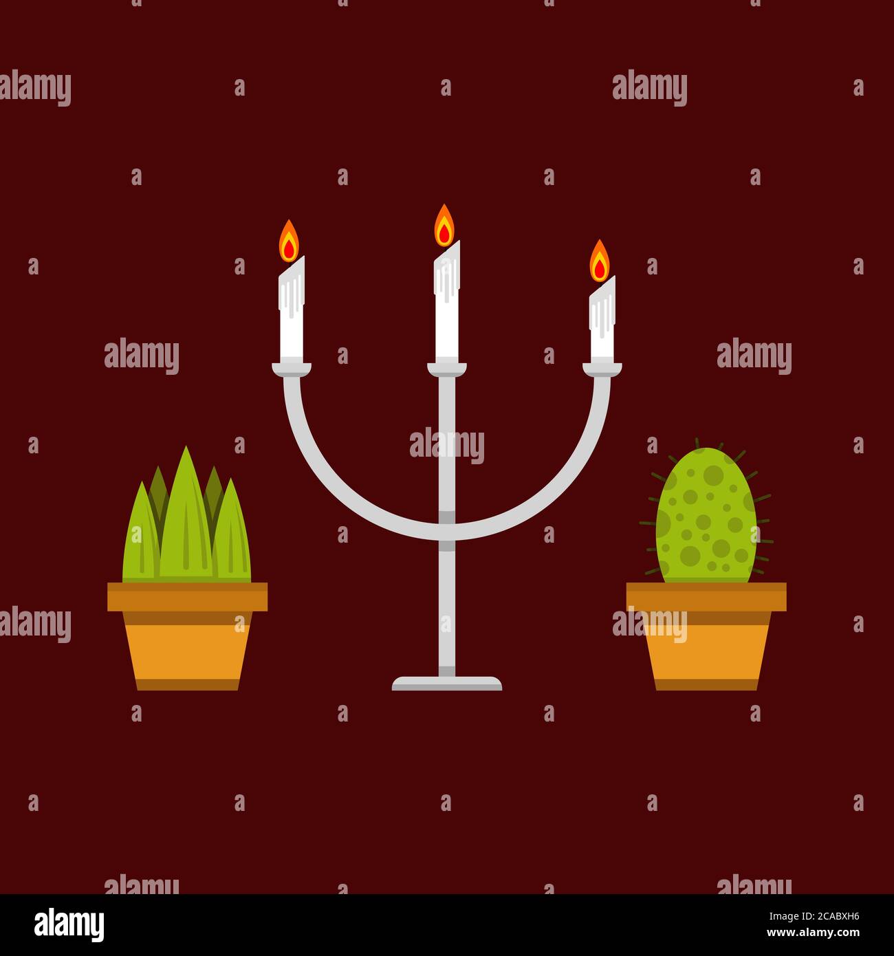 Candle holder and ornamental plants can be used for companies and