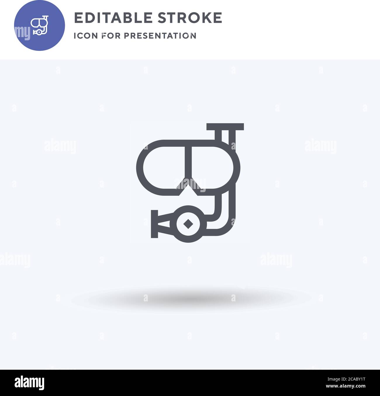 Diving Mask icon vector, filled flat sign, solid pictogram isolated on ...