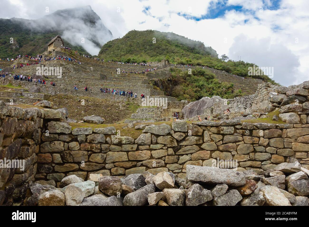 Breathtaking view of the Machu Picchu ruins in Peru Stock Photo - Alamy