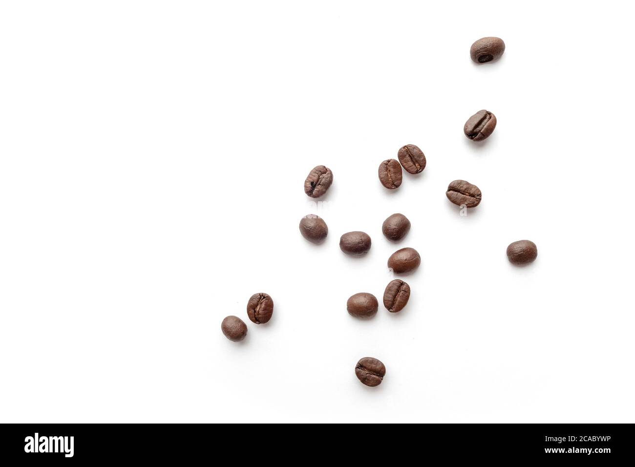 Coffee beans isolated on white background. Close-up image Stock Photo ...