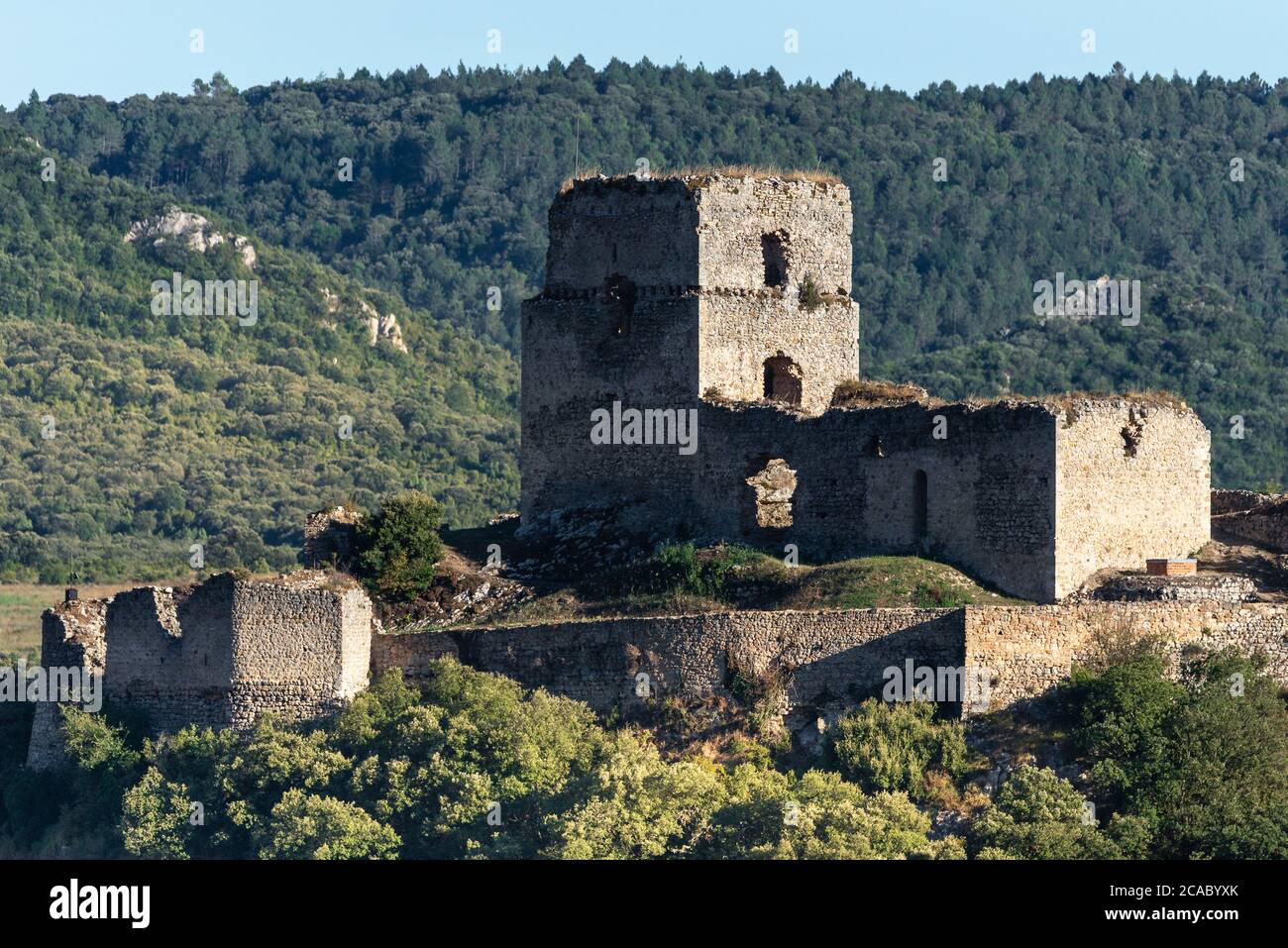 Castle of Ocio , ruins of a medieval castle of Kingdom of Navarre in