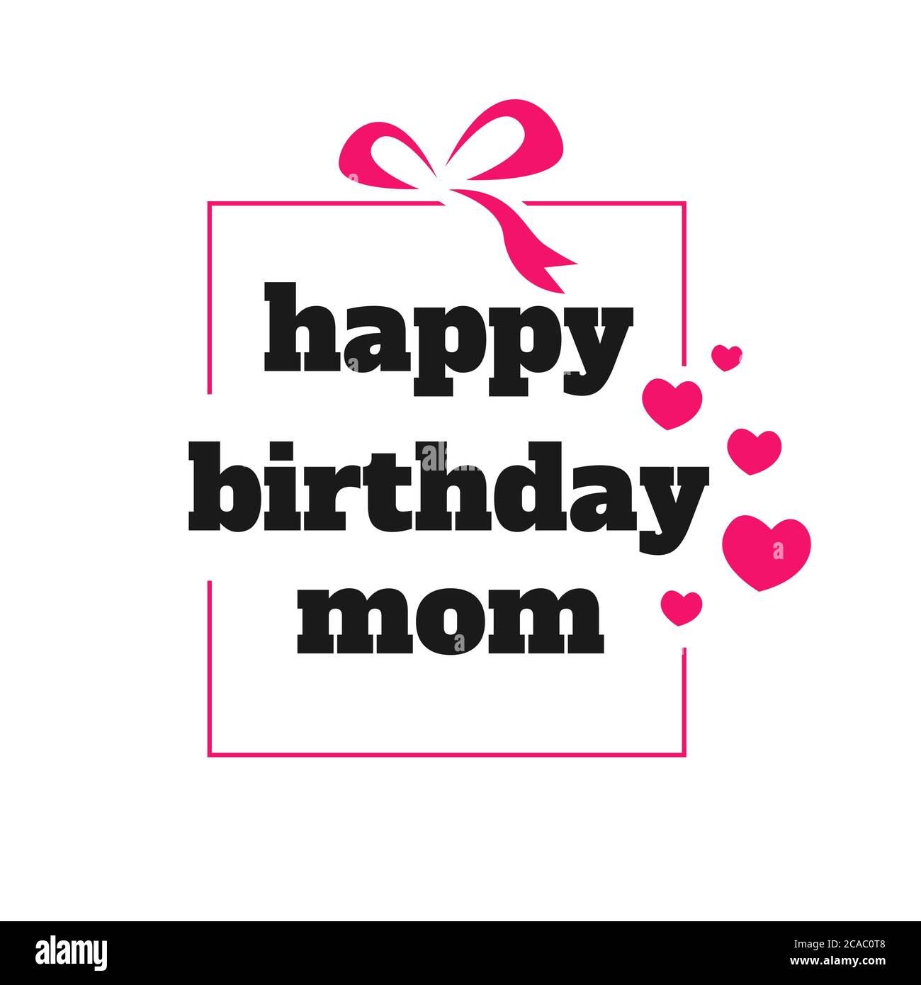 happy birthday mom a lovely birthday greeting card design. Vector ...