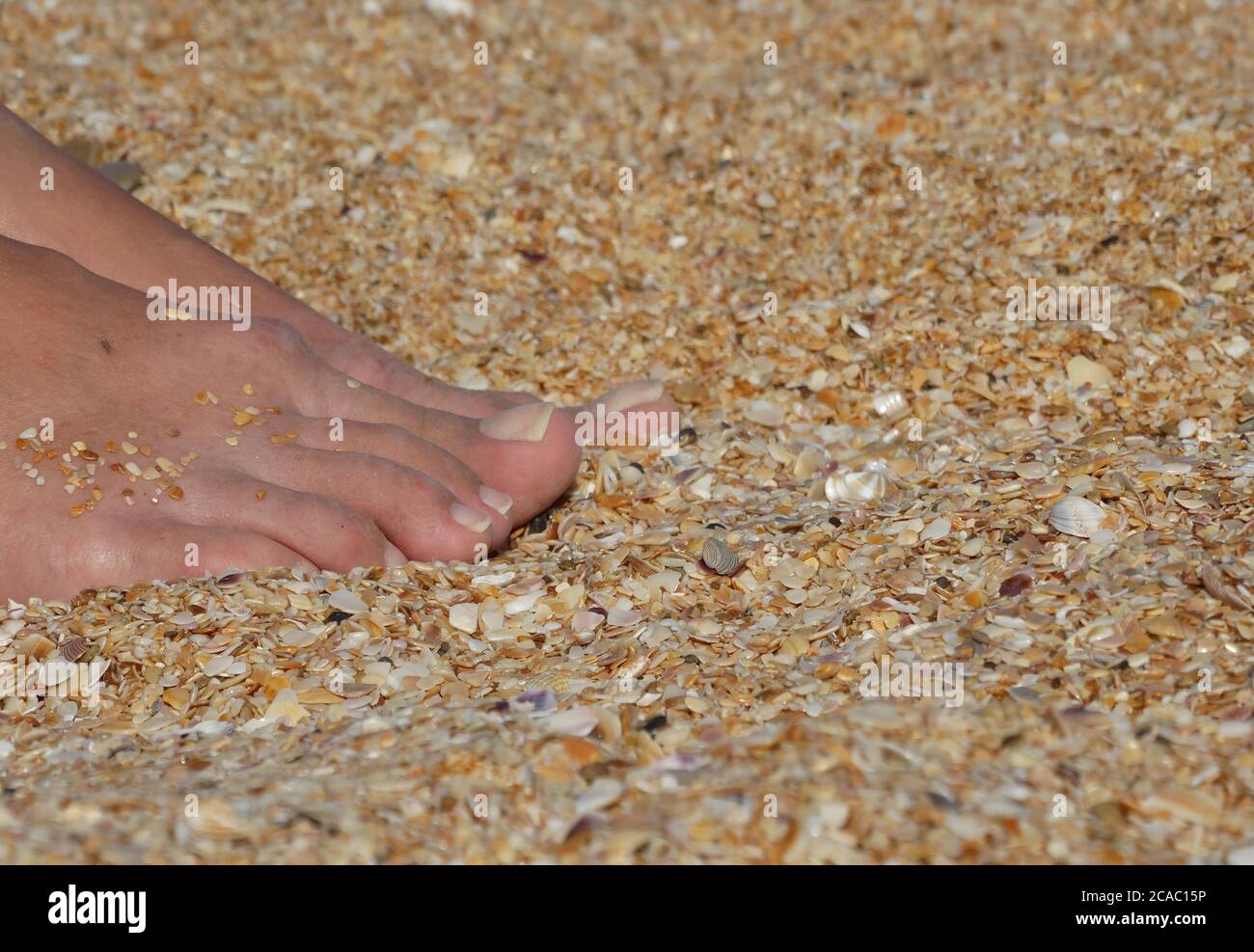 Sand woman detail feet barefoot hi-res stock photography and images - Alamy