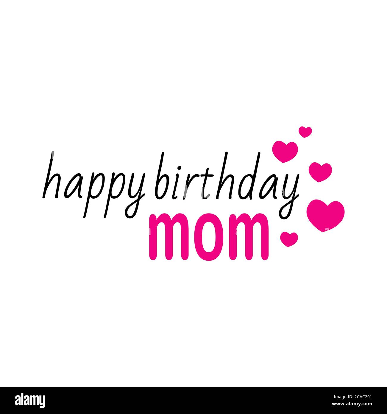 happy birthday mom a lovely birthday greeting card design. Vector ...