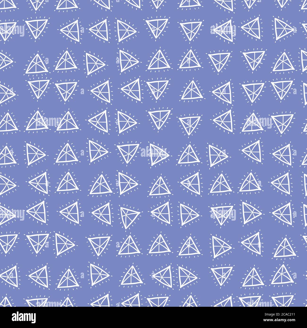 doodle gemstones seamless vector pattern Stock Vector