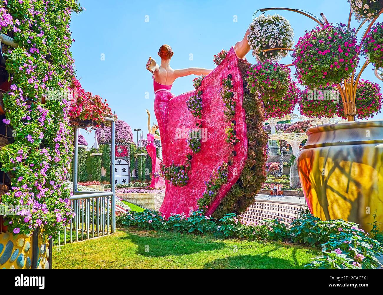 Dubai Uae March 5 2020 The Colored Ballerinas Installations In Miracle Garden On March 5 In Dubai Stock Photo Alamy
