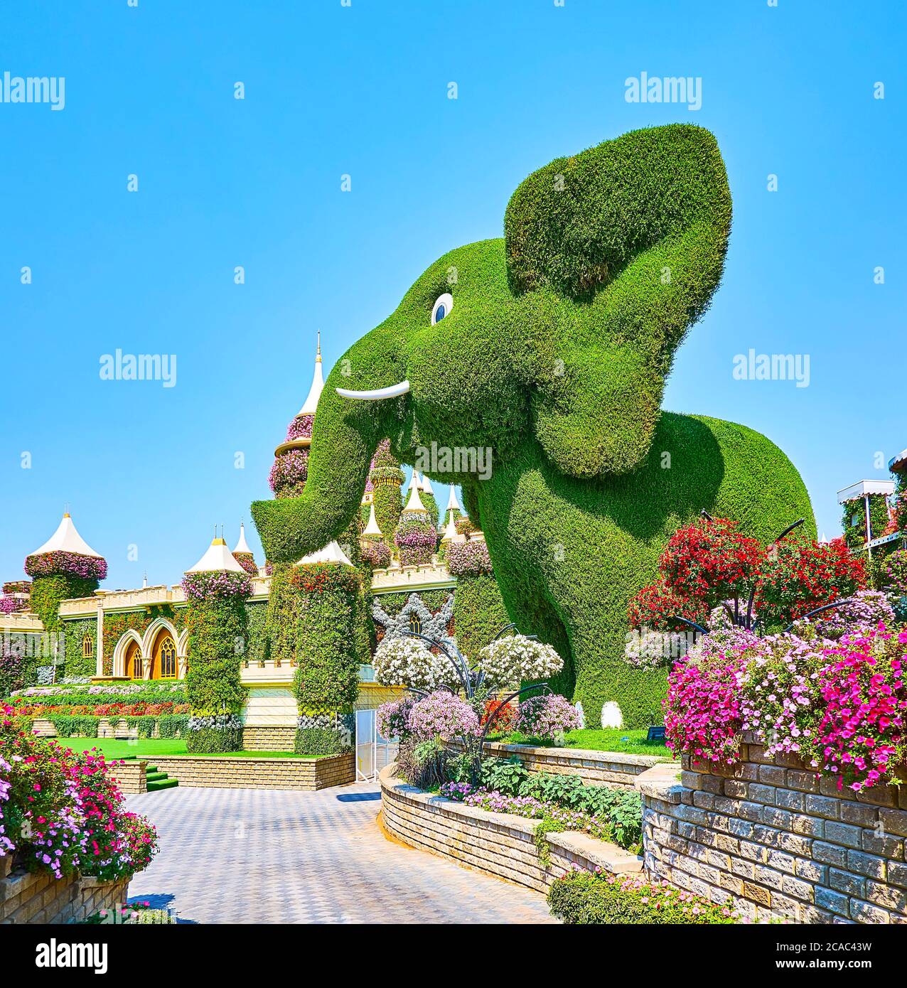 DUBAI, UAE MARCH 5, 2020 The small elephant installtion, covered