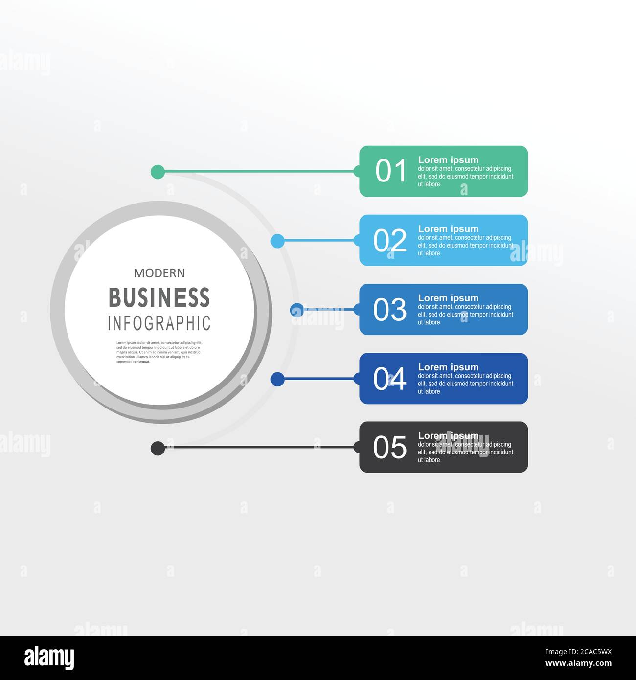 Vector infographic label template with icons. 5 options or steps ...