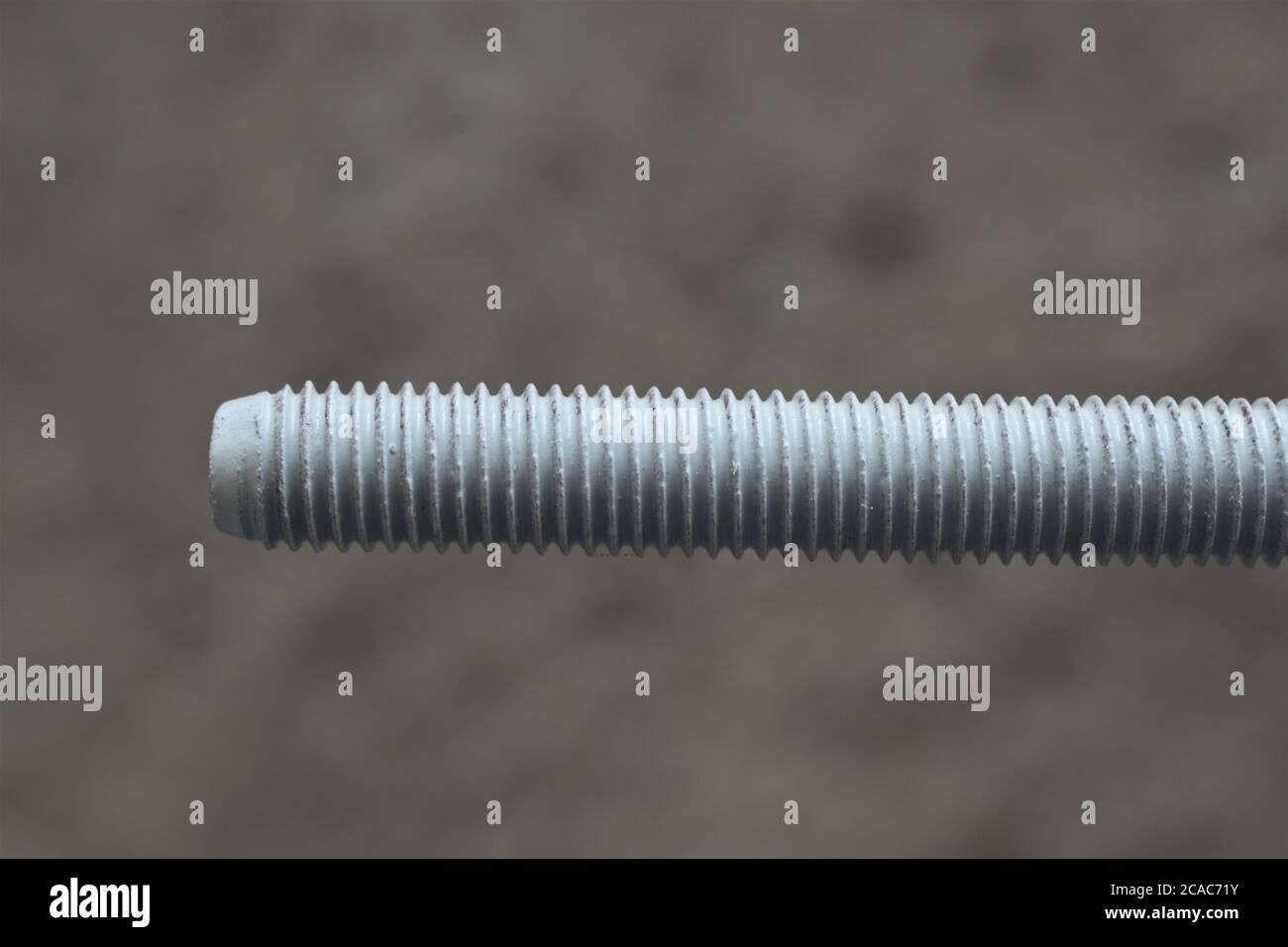 steel Structural parts. Threaded round bars in the paint shop . Sag rod ...