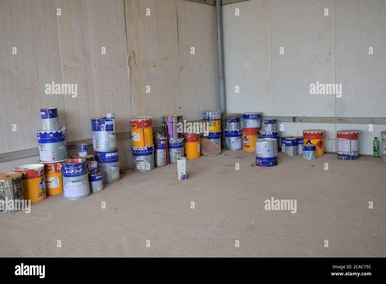 industrial paint Shop in the site Stock Photo Alamy