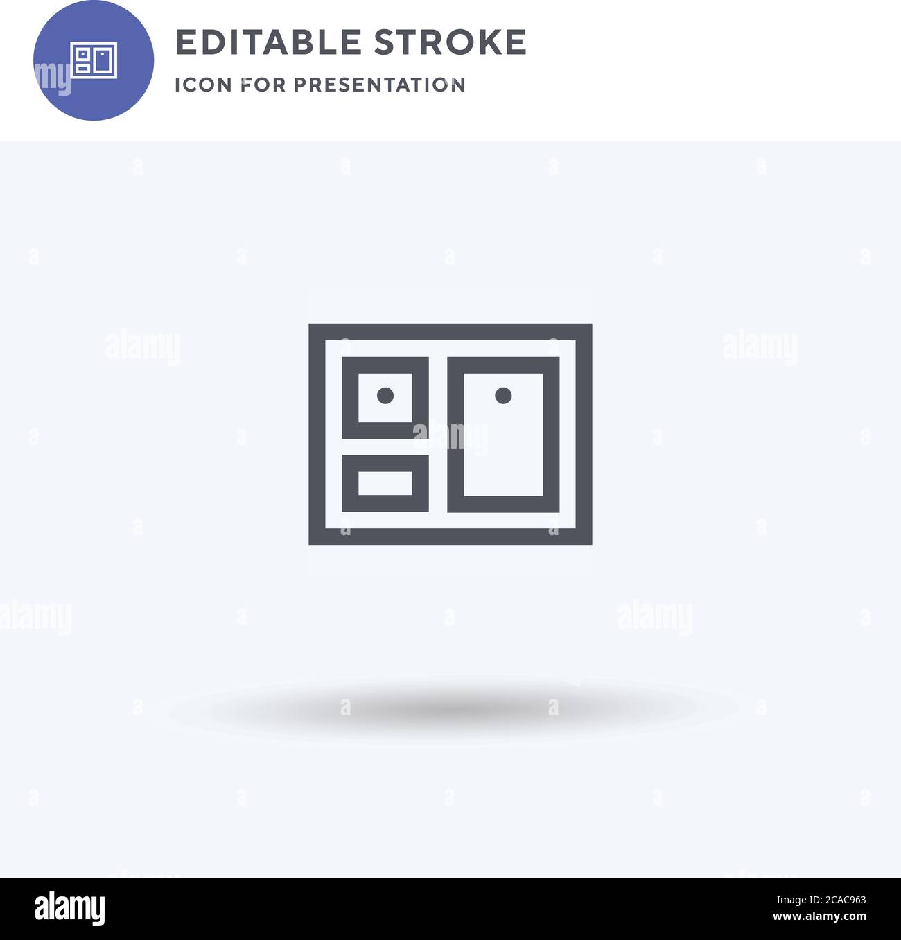 Bulletin Board icon vector, filled flat sign, solid pictogram isolated