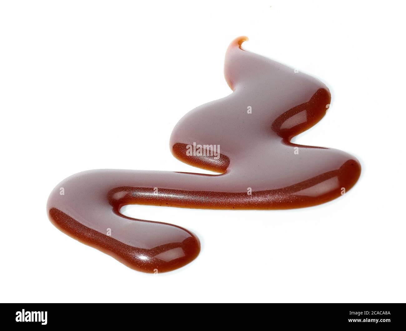 melted chocolate sauce isolated on white background Stock Photo