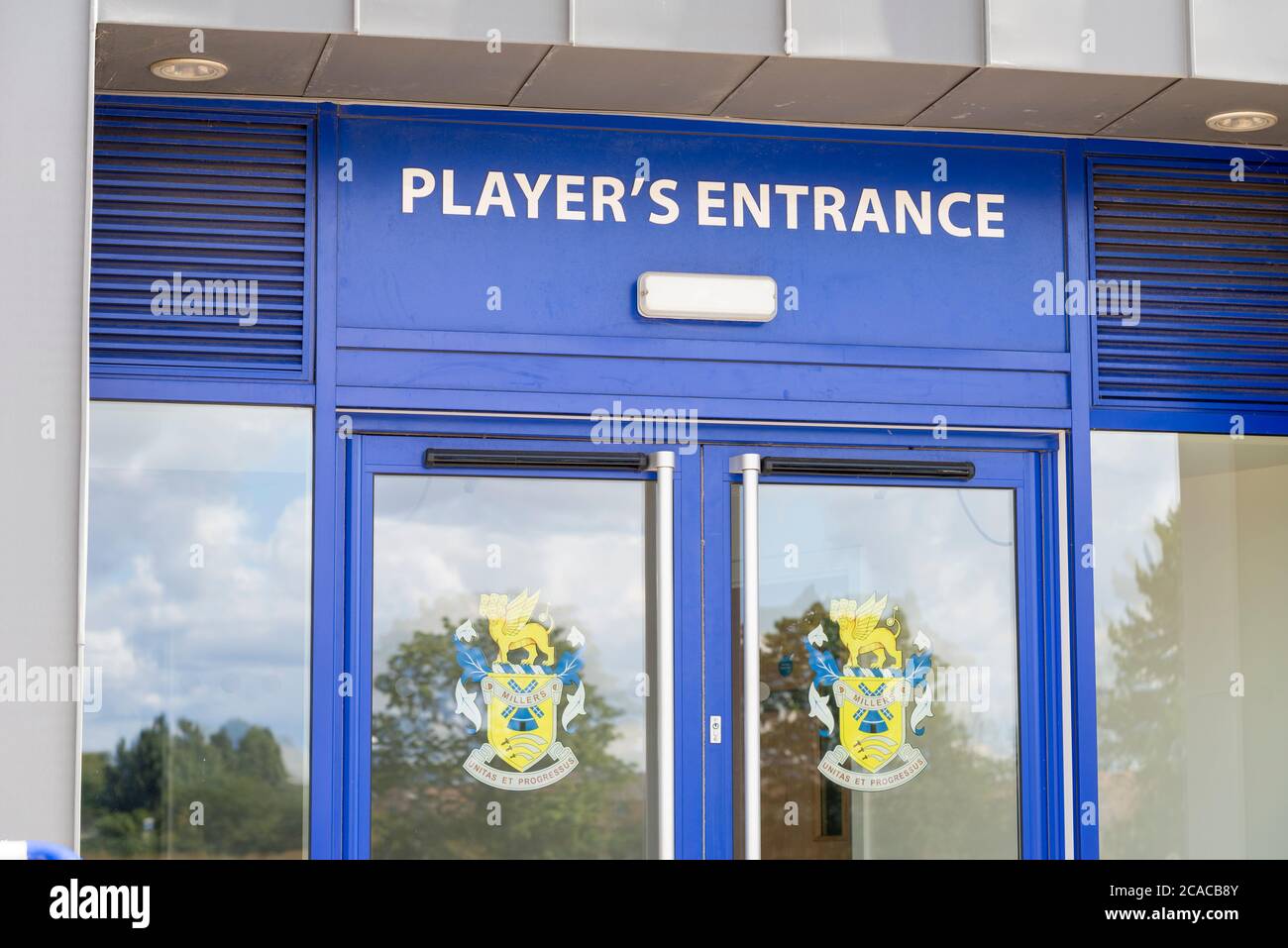 Player's Entrance at Parkside football stadium, home of Aveley Football
