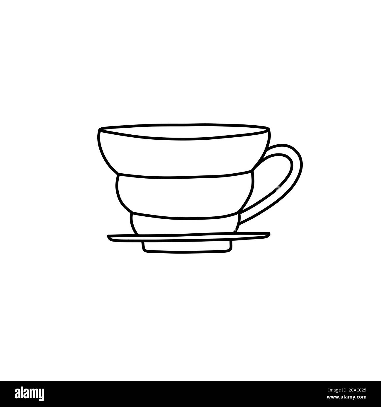 coffee maker filter doodle icon, vector line illustration Stock Vector