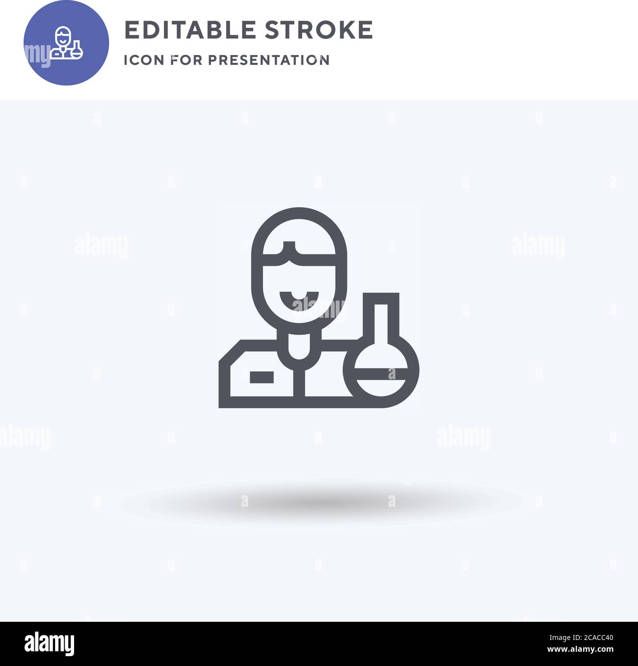 Scientist icon vector, filled flat sign, solid pictogram isolated on ...