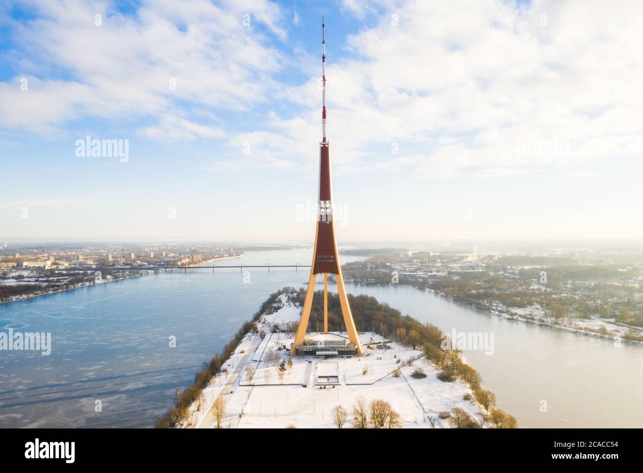 Aerial view of the Riga Radio and TV Tower Stock Photo Alamy