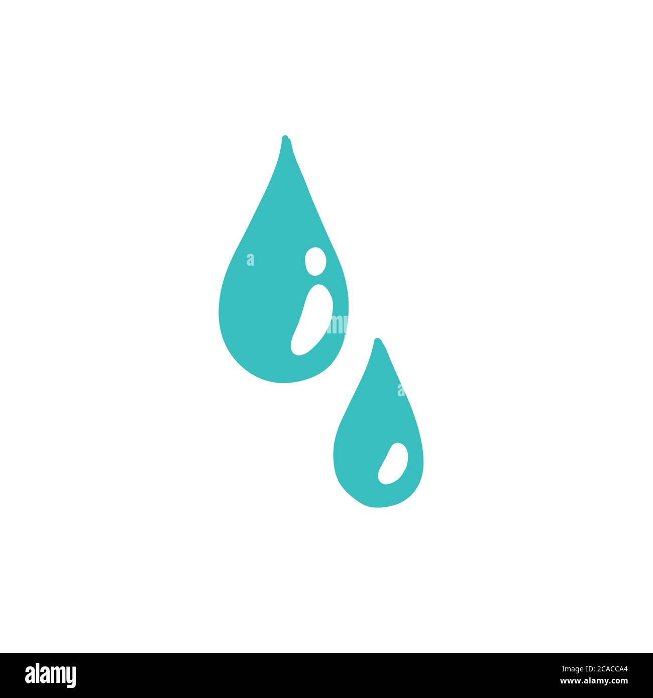 water drops doodle icon, vector color illustration Stock Vector