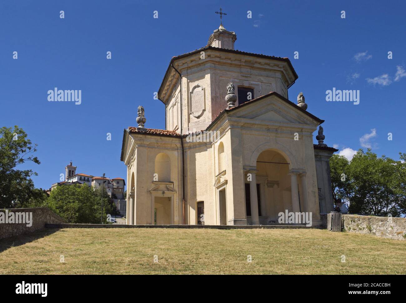 the last chapel in the Holy Way Sanctuary of the Sacro Monte of Varese, Lombardy, Italy Stock Photo