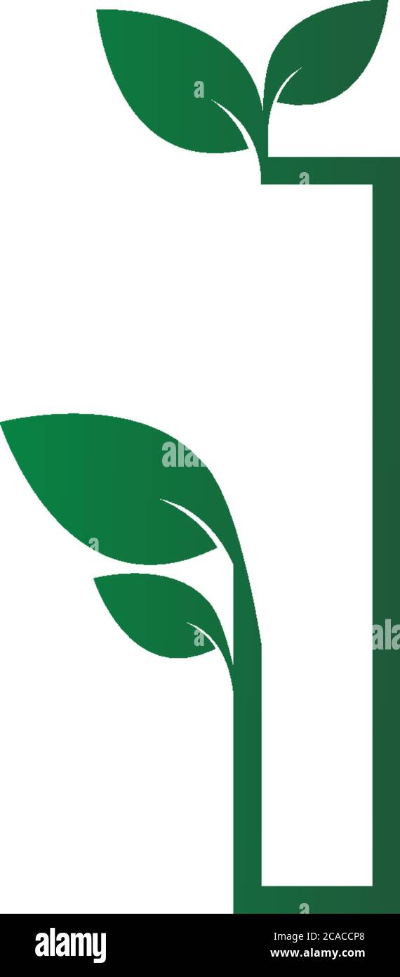 Leafs font, letter design concept illustration Stock Vector Image & Art ...
