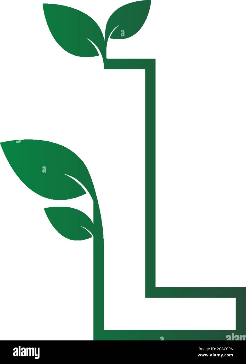 Leafs font, letter design concept illustration Stock Vector Image & Art ...
