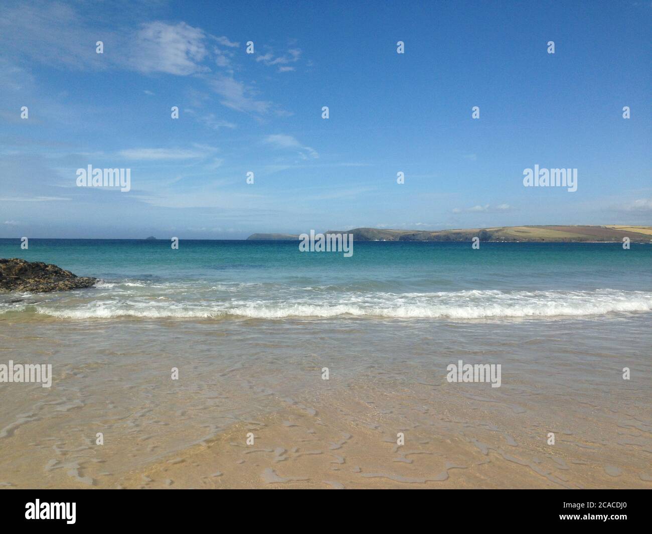Summer beach in Cornwall Stock Photo