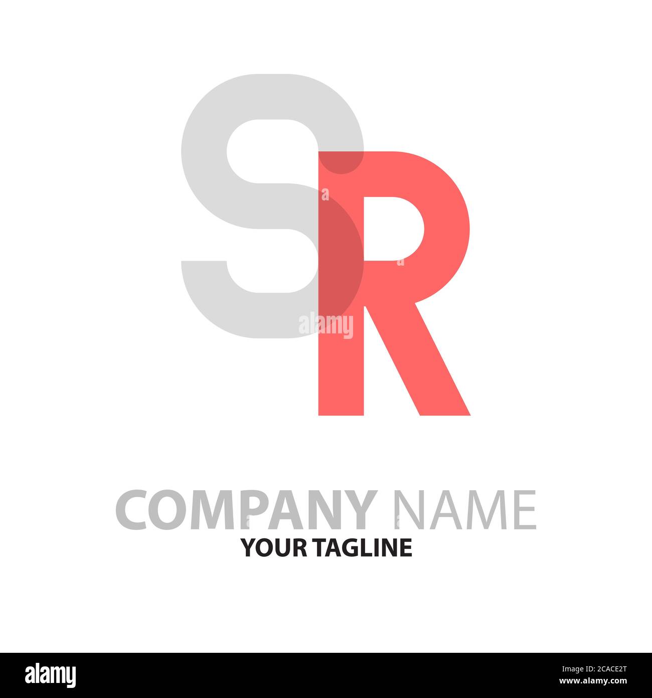 RS SR initial logo concept can be used for companies and businesses Stock Vector
