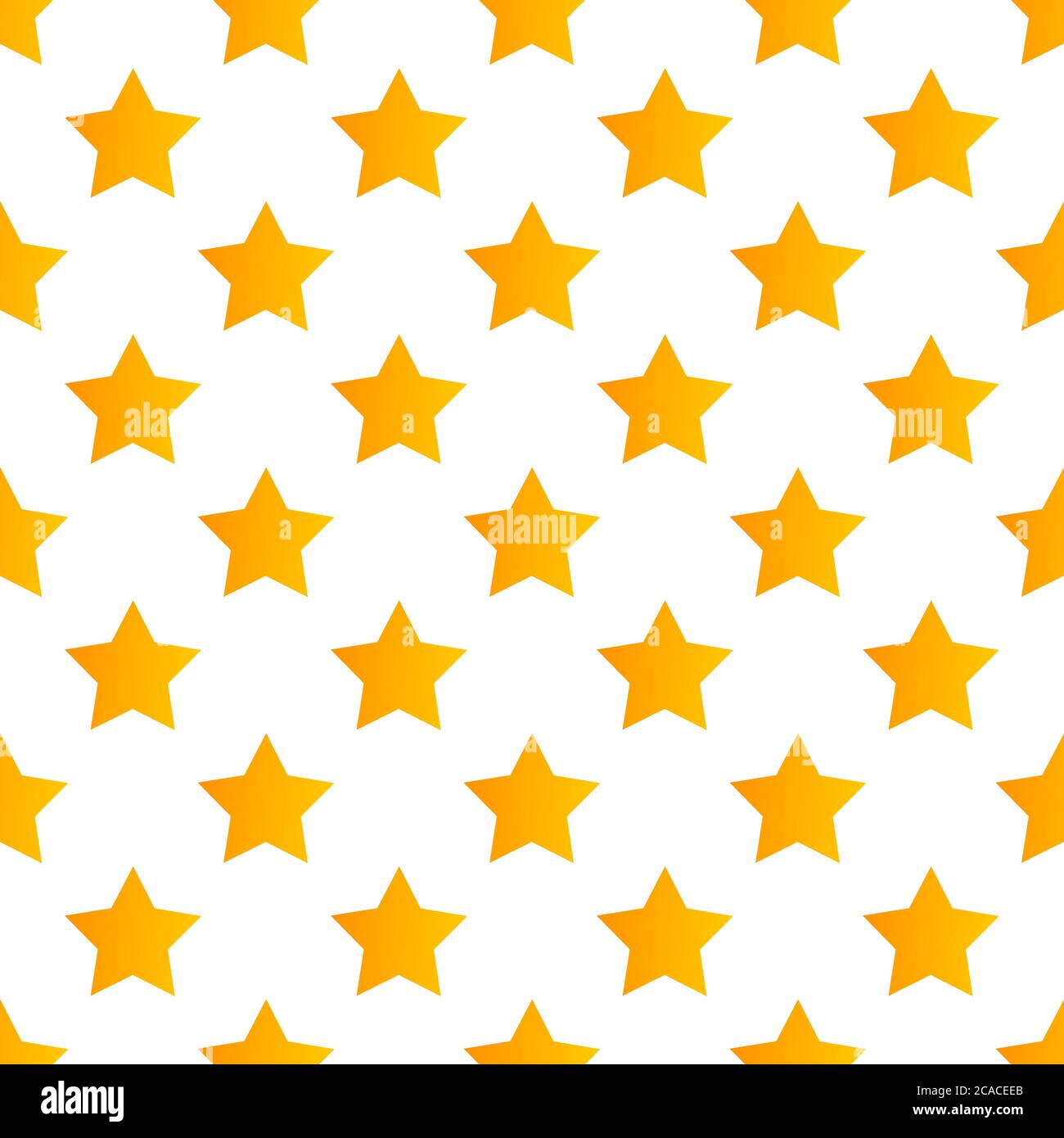 Yellow stars on white background seamless pattern. Vector illustration ...