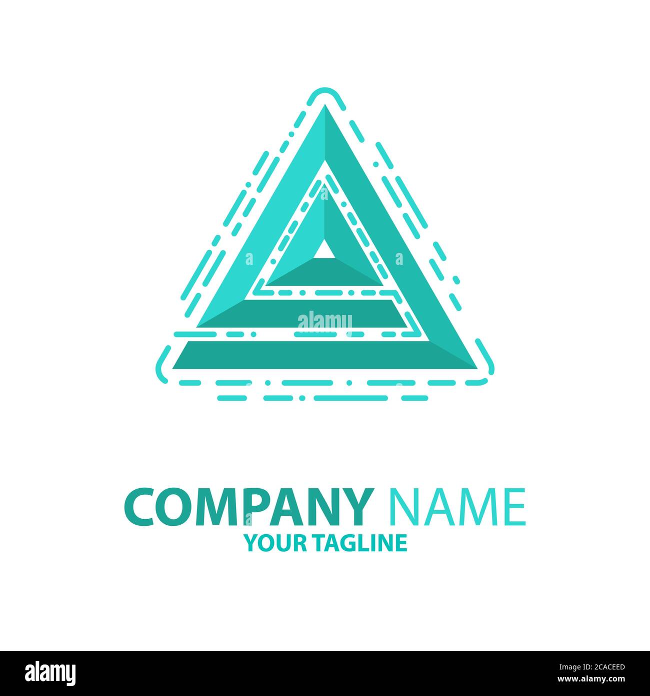 Green Triangle Prism Logo line art concept can be used for companies ...