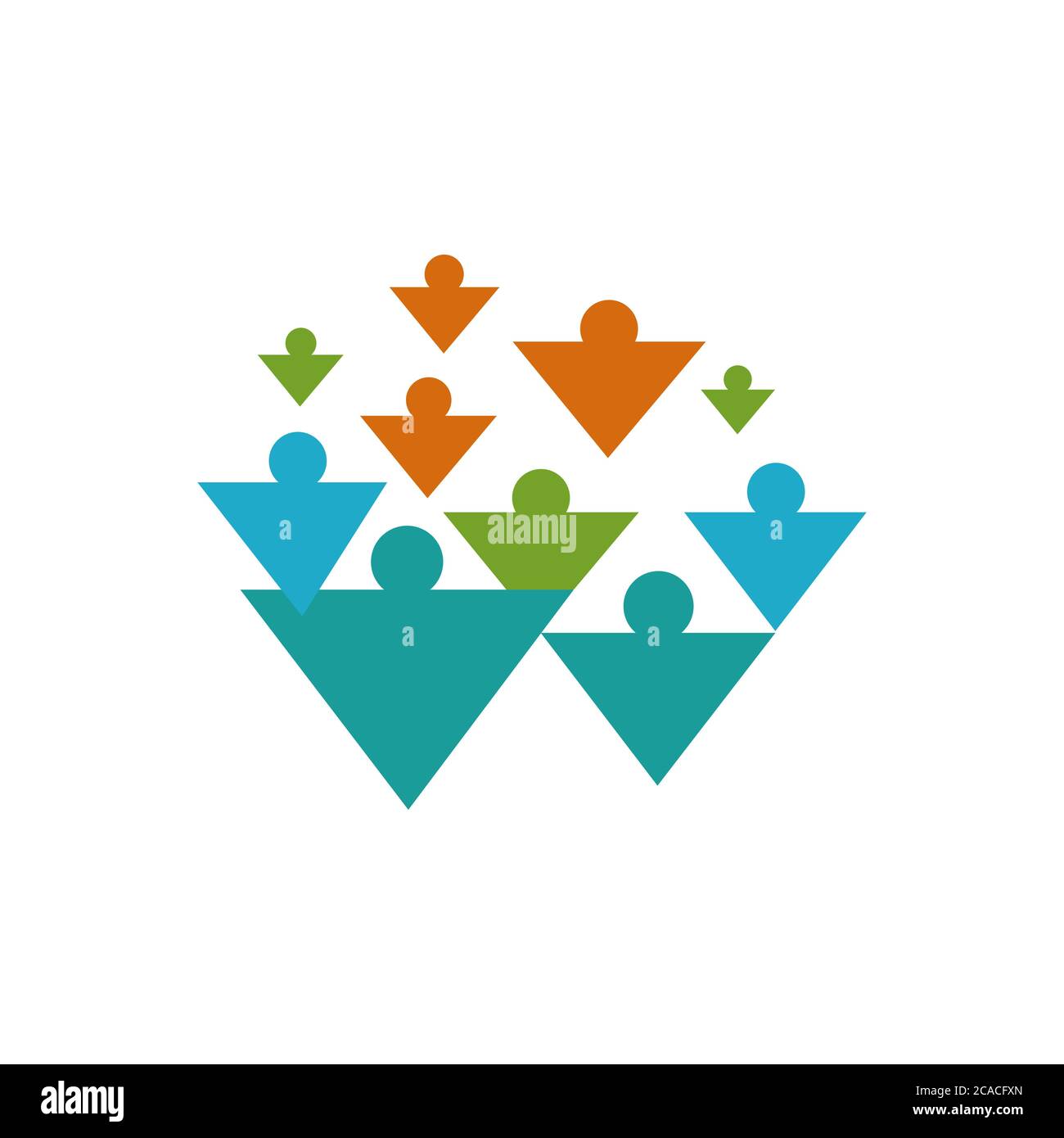 colorful diversity unity togheter people community logo design vector ...