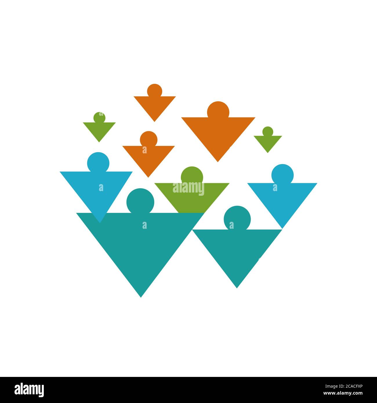 colorful diversity unity togheter people community logo design vector ...