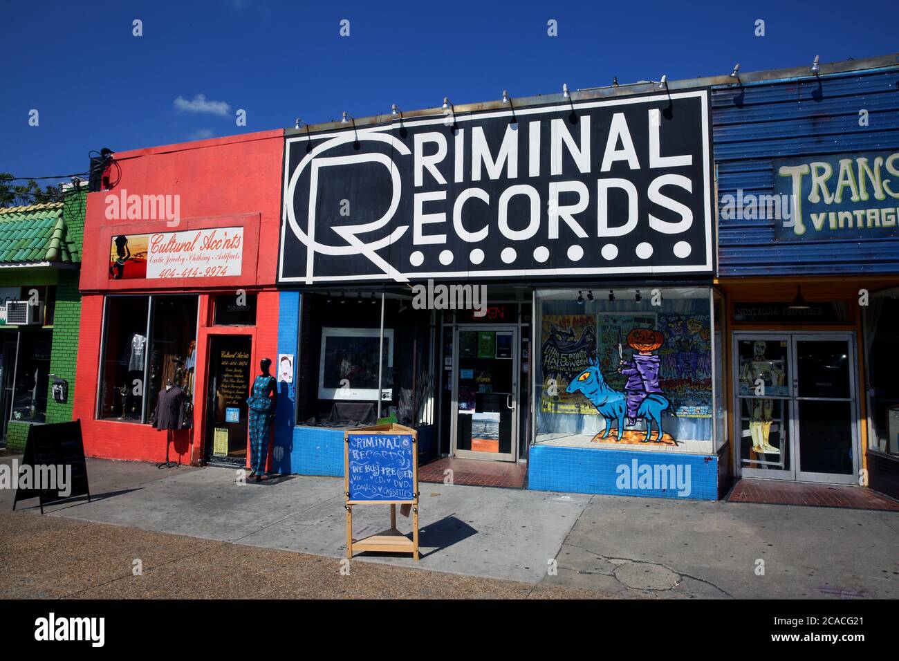 Criminal Records which is based in the Little Five Points district on the east side of Atlanta, Georgia. Stock Photo