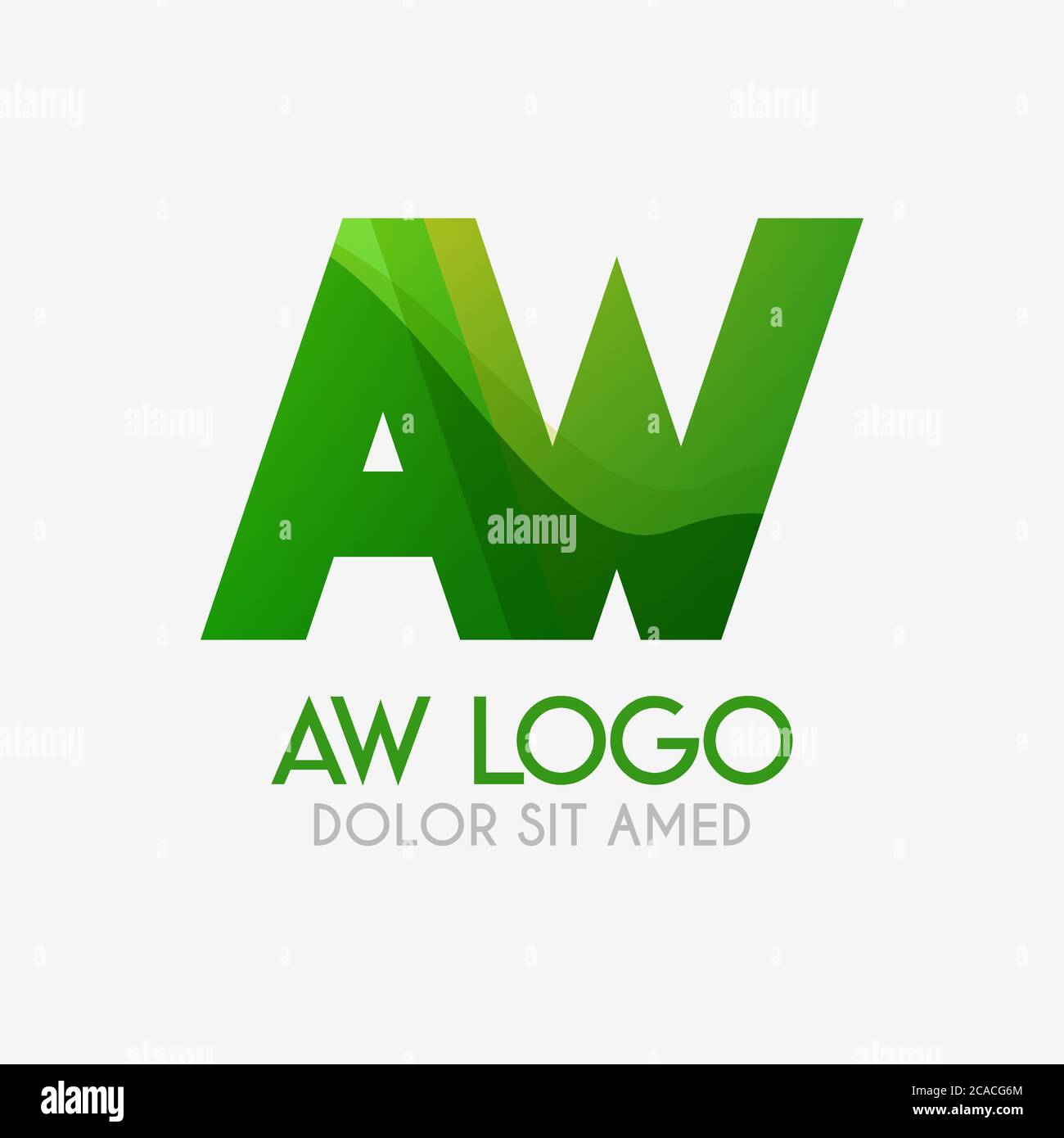 The AW logo with striking colors and gradations, modern and simple for ...