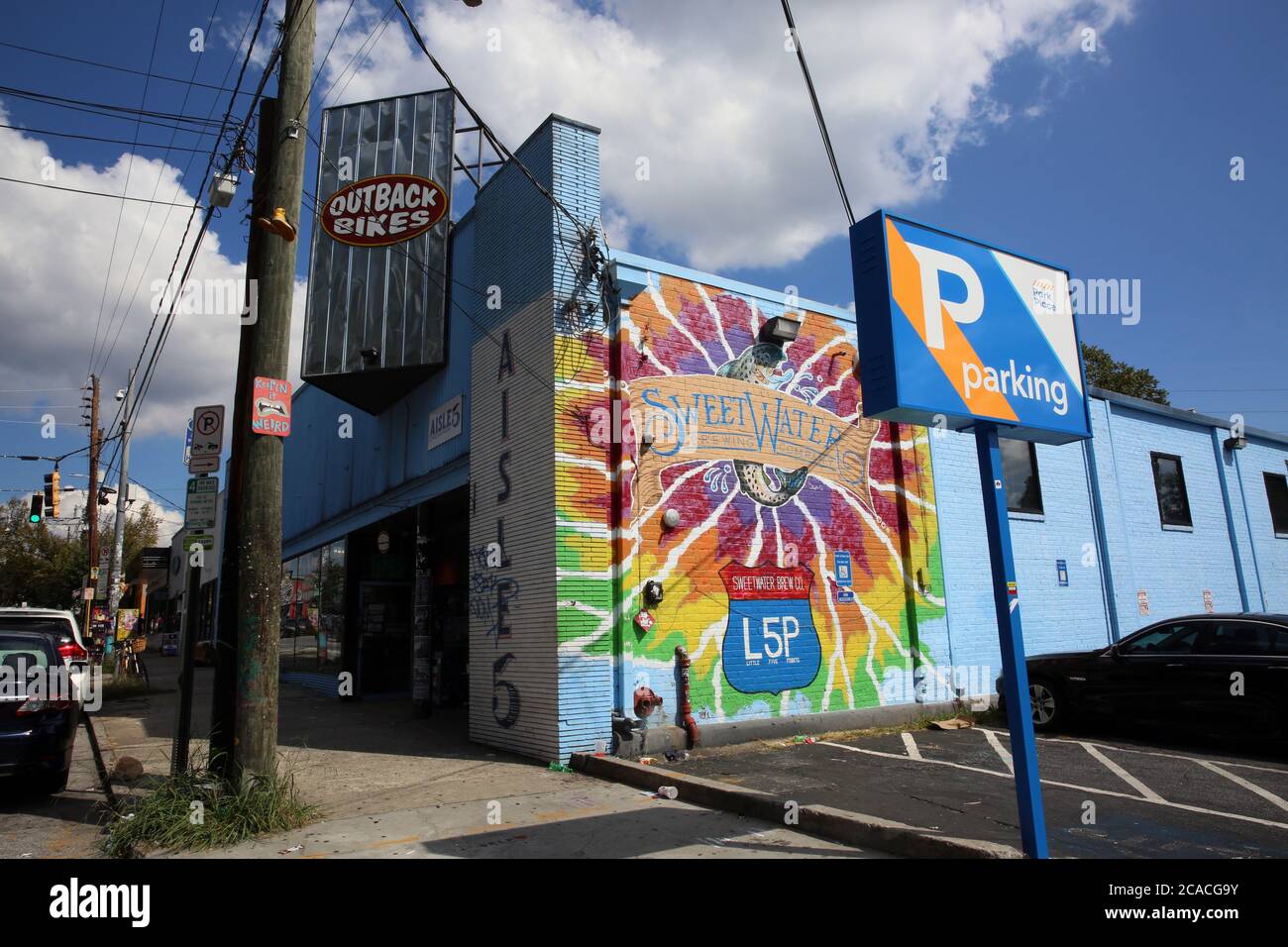 Outback Bikes in the Little Five Points area on the east side of Atlanta Georgia Stock Photo Alamy